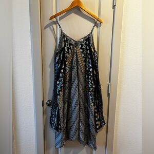 Chic Spaghetti Strap Patterned Dress